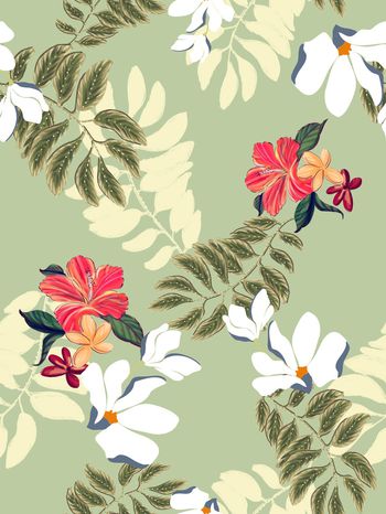 绿植树叶印花华亿平台图片