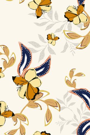 绿植树叶印花华亿平台图片