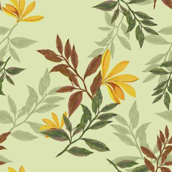 绿植树叶印花华亿平台图片