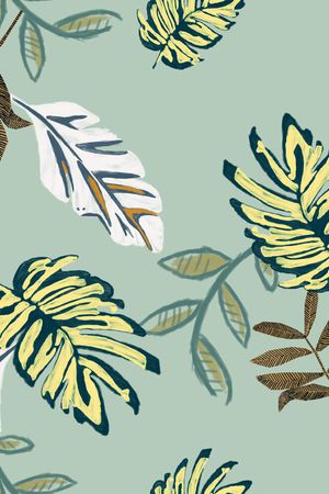 绿植树叶印花华亿平台图片