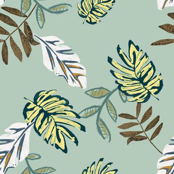 绿植树叶印花华亿平台图片