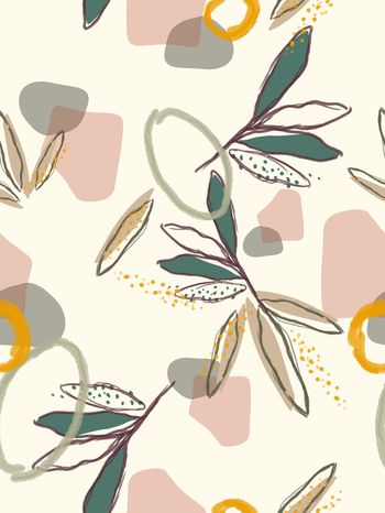 绿植树叶印花华亿平台图片