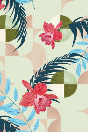 绿植树叶印花华亿平台图片