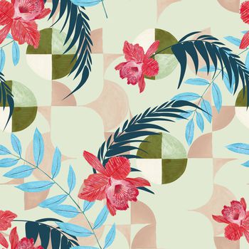 绿植树叶印花华亿平台图片