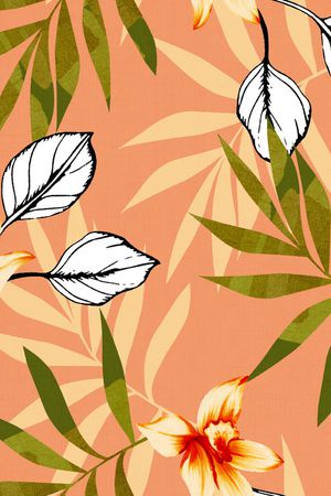 绿植树叶印花华亿平台图片