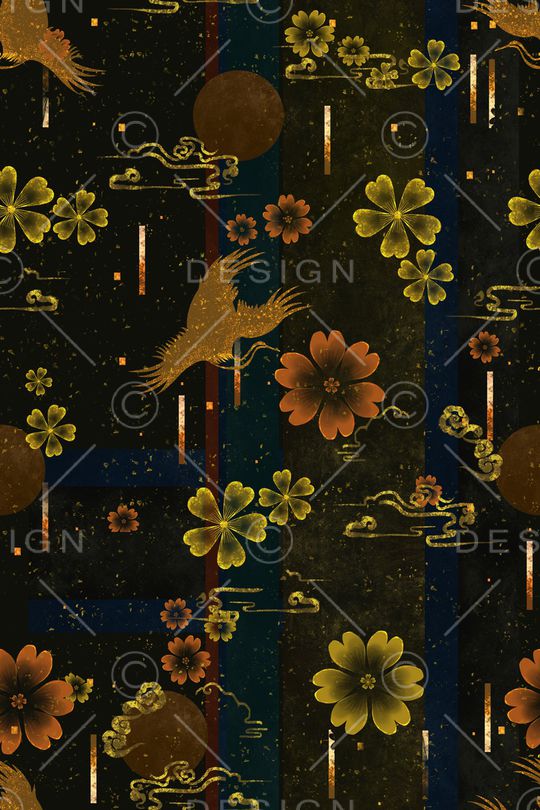 花卉印花华亿平台图片