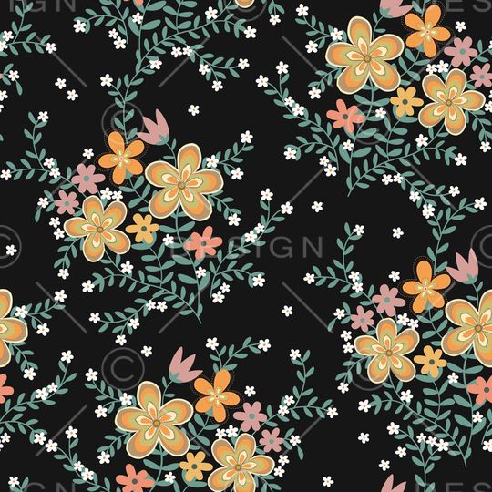 彩底花卉印花华亿平台图片