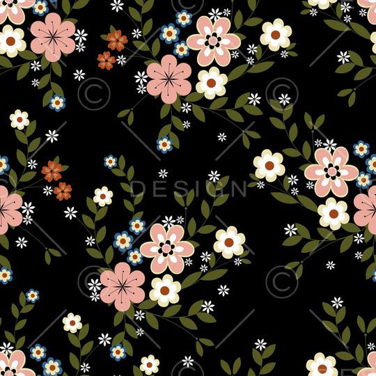 彩底花卉印花华亿平台图片