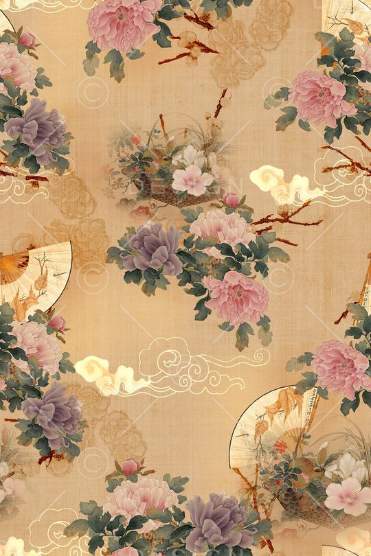 花卉印花华亿平台图片