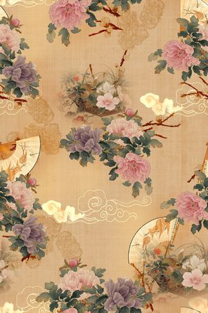 花卉印花华亿平台图片