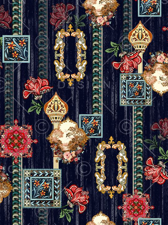 几何印花华亿平台图片