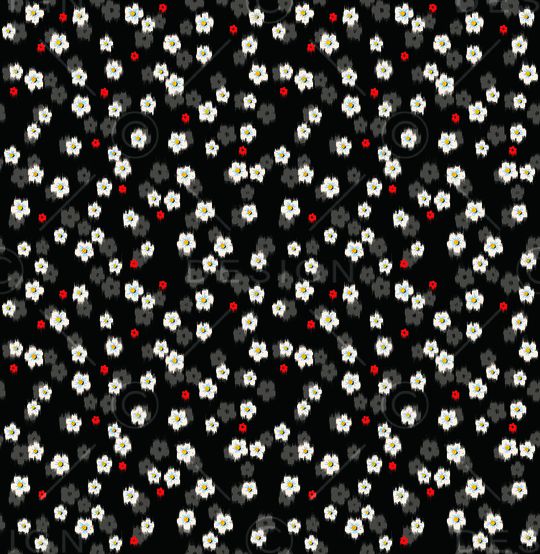 清爽底花卉印花华亿平台图片