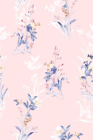 清爽底花卉印花华亿平台图片