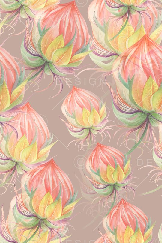 清爽底花卉印花华亿平台图片