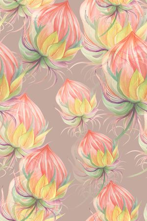 清爽底花卉印花华亿平台图片