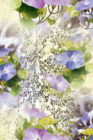 花卉印花华亿平台图片