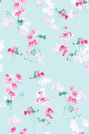 清爽底花卉印花华亿平台图片