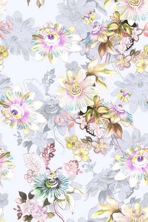 花卉印花华亿平台图片