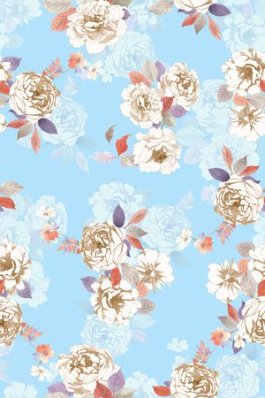 花卉印花华亿平台图片