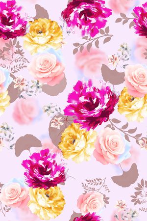 花卉印花华亿平台图片