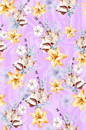 花卉印花华亿平台图片