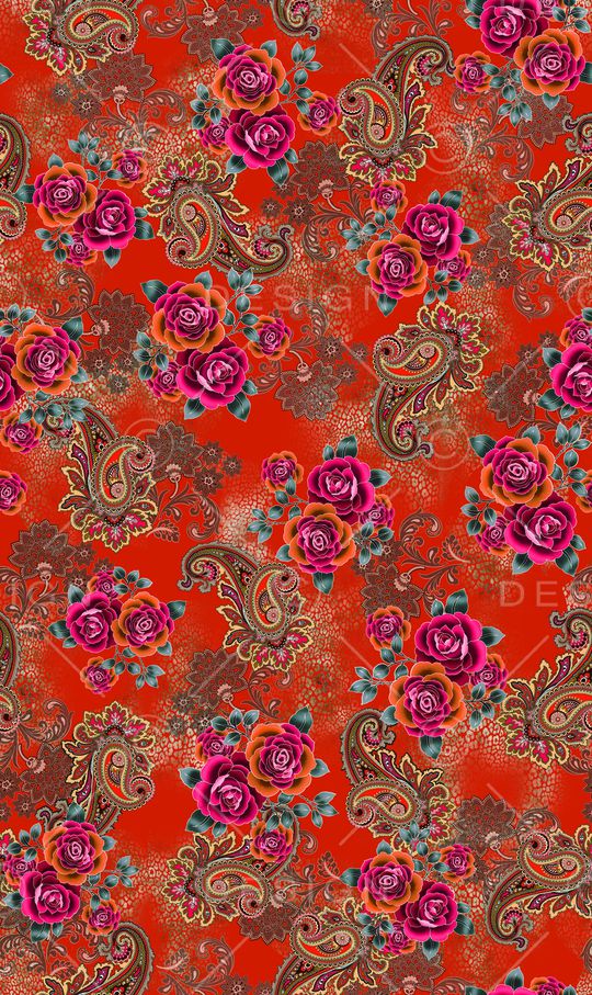 佩斯利印花华亿平台图片