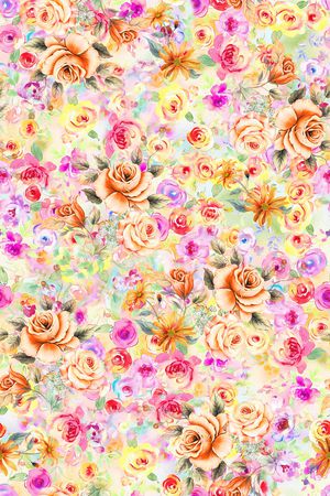 抽象花卉印花华亿平台图片