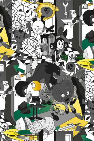 卡通人物印花华亿平台图片