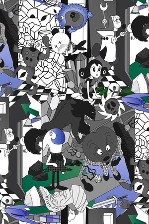 卡通人物印花华亿平台图片