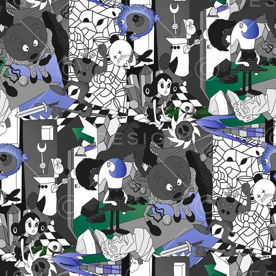 卡通人物印花华亿平台图片