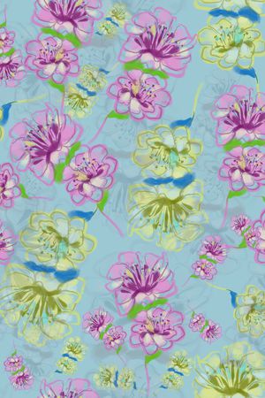 花卉印花华亿平台图片