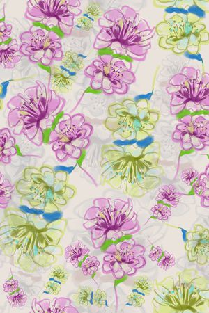 花卉印花华亿平台图片