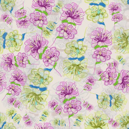 花卉印花华亿平台图片