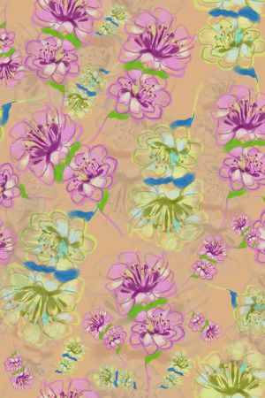 花卉印花华亿平台图片