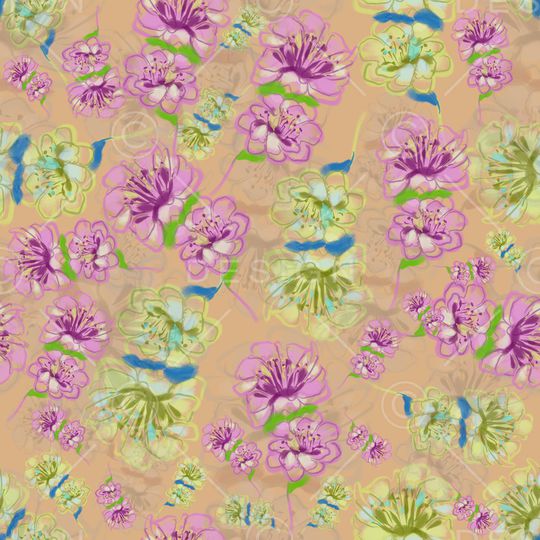 花卉印花华亿平台图片