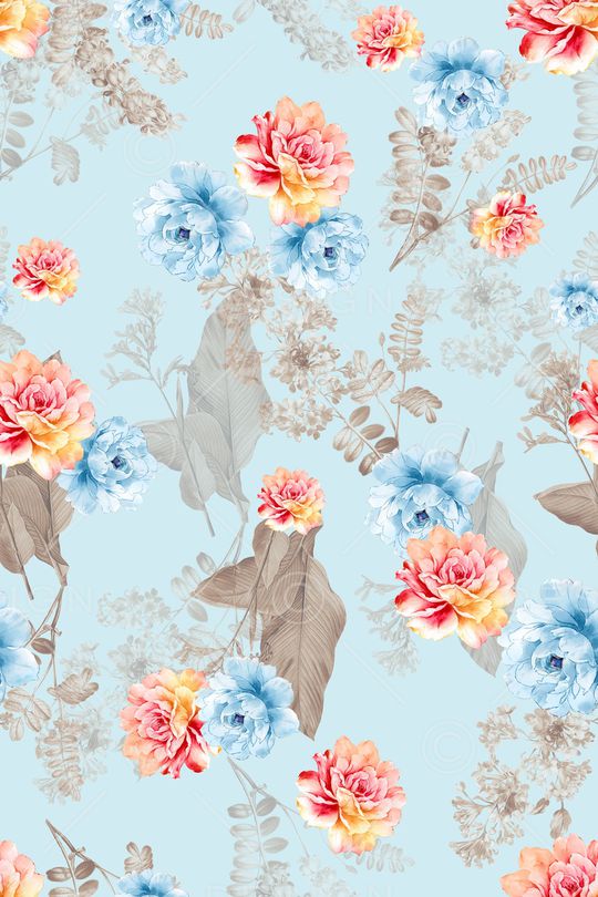 花卉印花华亿平台图片