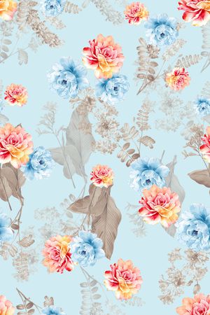 花卉印花华亿平台图片