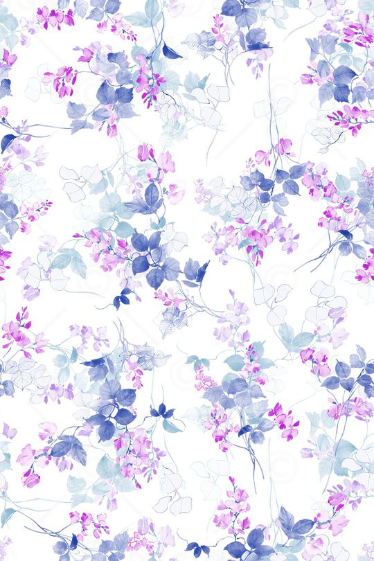 清爽底花卉印花华亿平台图片