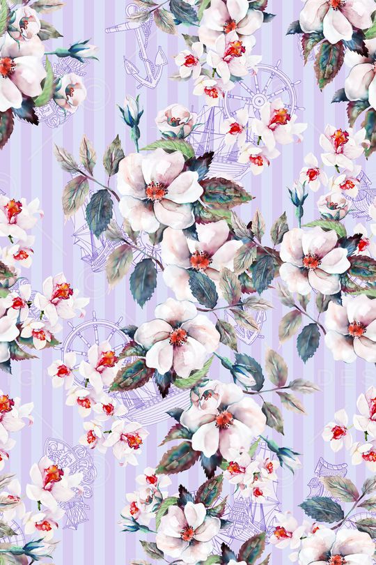 花卉印花华亿平台图片