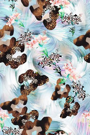 花卉印花华亿平台图片