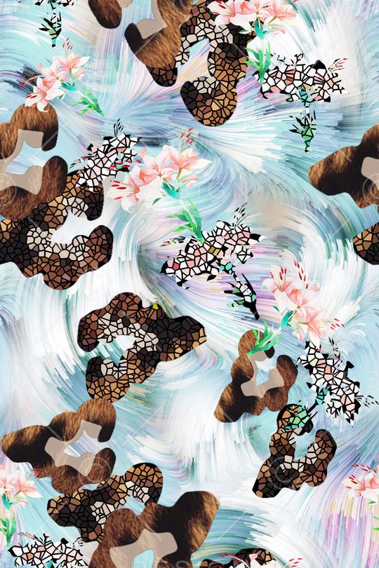 花卉印花华亿平台图片