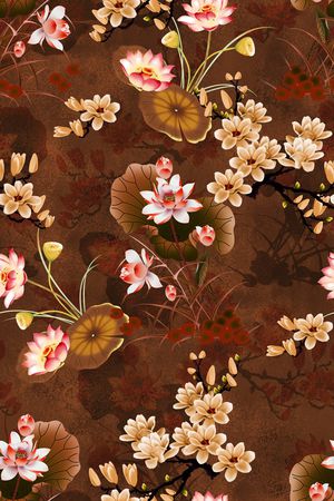 花卉印花华亿平台图片