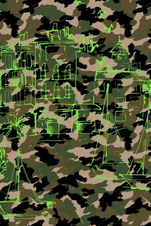 几何印花华亿平台图片