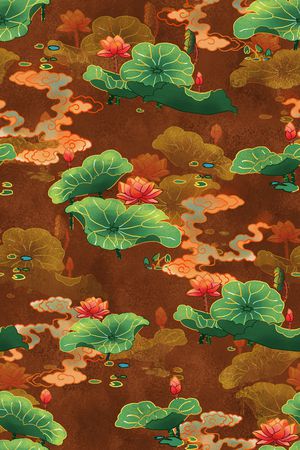 荷花印花华亿平台图片