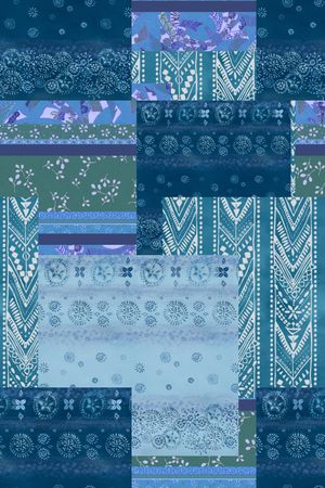 青花瓷印花华亿平台图片