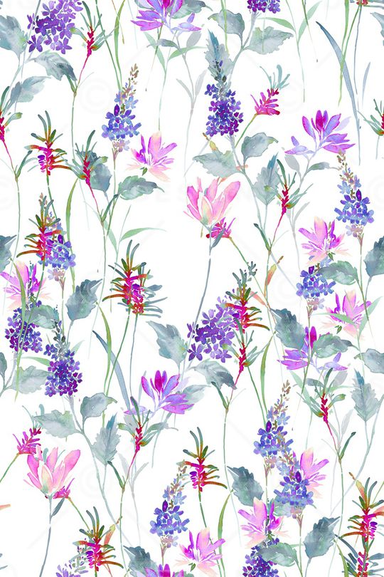 清爽底花卉印花华亿平台图片