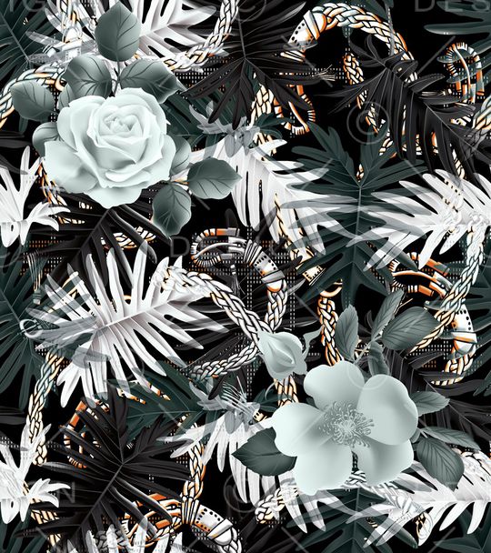 绿植树叶印花华亿平台图片