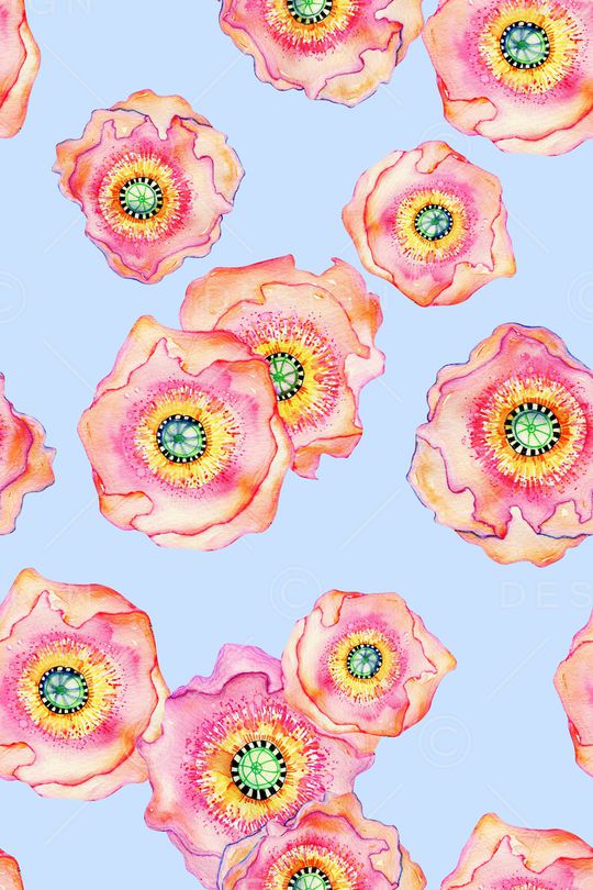 清爽底花卉印花华亿平台图片