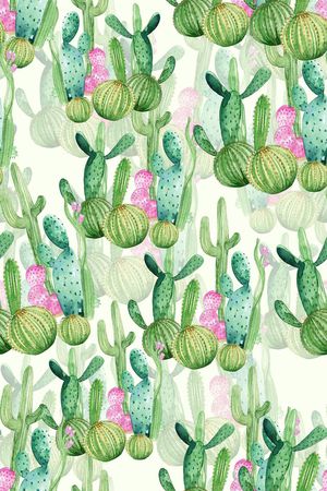 仙人掌印花华亿平台图片