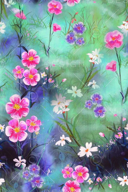 花卉印花华亿平台图片